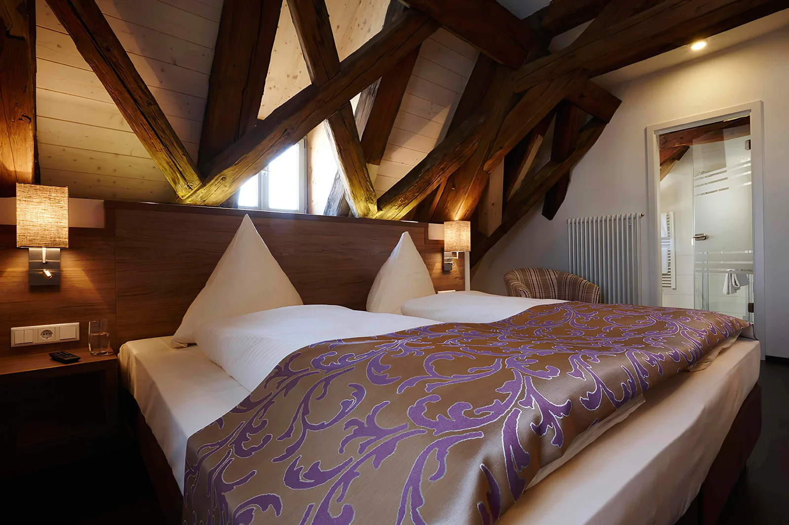 Zimmer im historischen Gebäudeteil des Boutique Hotels