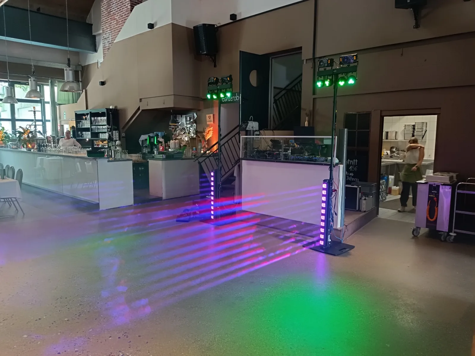 DJ-Setup und Lichttechnik im Bergwerk Peiting