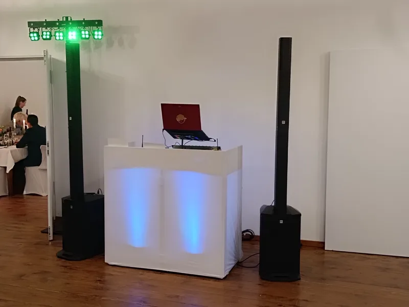 DJ Aufbau im Seifert am See für das Brautverziehen