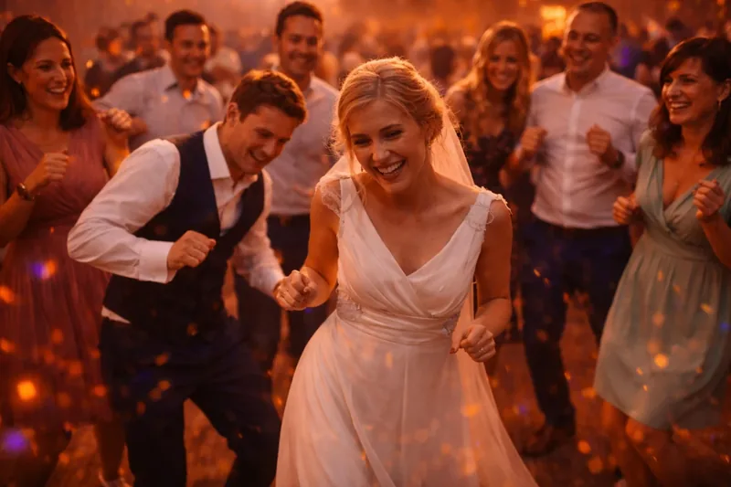 Brautpaar tanzt auf einer Hochzeit mit DJ Rico Cinsano
